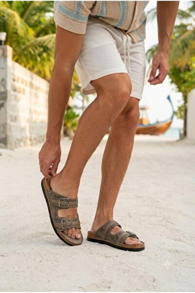 fort 26021 Anatomical Flexible Comfortable Two-Buckle Men's Slippers