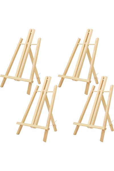 Belle Vous Комплект от 4 дървени статива, височина 40 см, за платно 23x30 см,...
