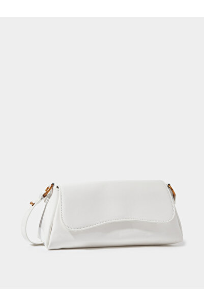 Styli Solid Shoulder Bag with Curved Flap