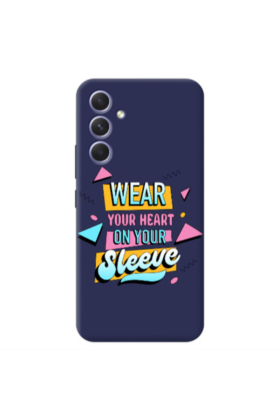 Other Samsung A24 Wear Your Heart Dark blue Colored Silicone TPU Θήκη