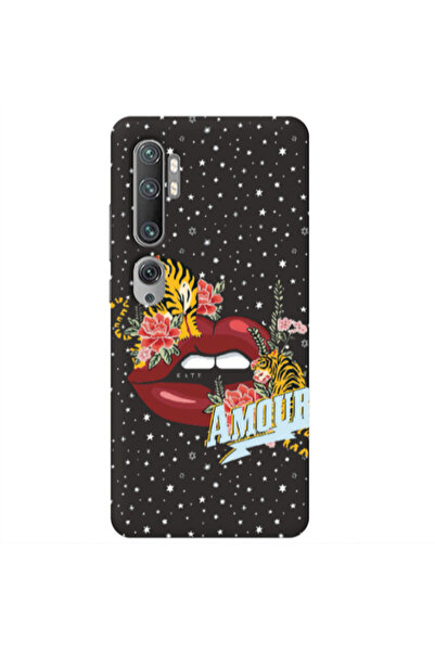 Other Xiaomi Mi Note 10 Pro Amour Black Colored Silicone TPU Θήκη