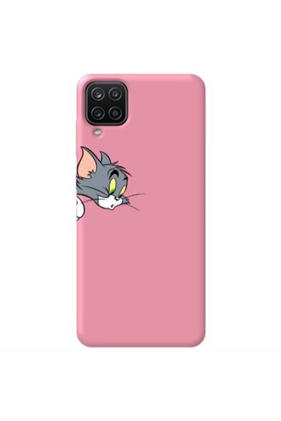 Other Samsung A12 Tom 1 Pink Colored Silicone TPU Θήκη