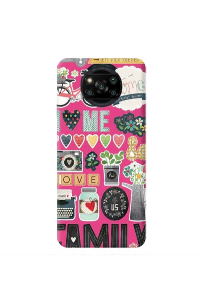 Other Xiaomi Poco X3 /X3 Pro Family love home Fuchsia Colored Silicone TPU Θήκη