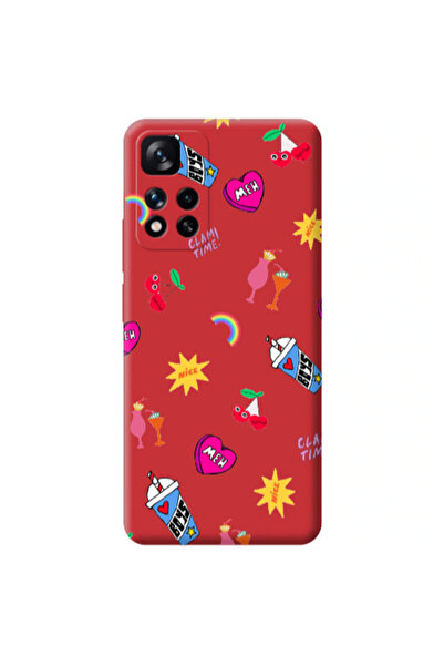 Other Xiaomi Redmi Note 11 Pro 5G glam time Red Colored Silicone TPU Θήκη