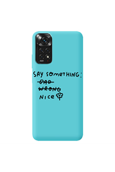Other Xiaomi Redmi Note 11 4G Say Something Turquoise Colored Silicone TPU Θήκη