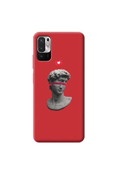 Other Xiaomi Redmi Note 10 Pro 5G Half statue Red Colored Silicone TPU Θήκη