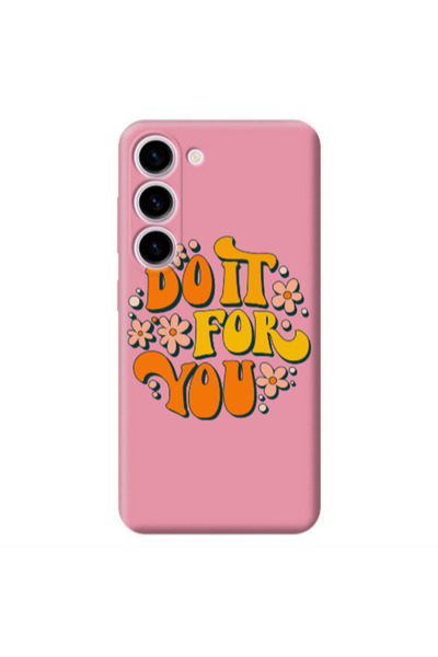 Other Samsung S23 Plus Do it For You Pink Colored Silicone TPU Θήκη