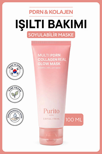 Purito Multi PDRN Collagen Real Glow Mask | %54 Kolajen Suyu PDRN Niasinamid ...