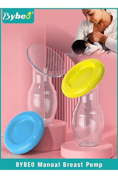 BYBEO 2Pcs Manual Breastmilk Pump, 100% Food-grade Silicone Breastmilk Collec...
