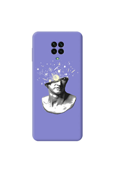 Other Xiaomi Redmi Note 9 Pro Space Statue Purple Colored Silicone TPU Θήκη