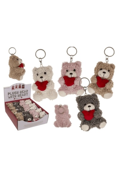 MC Micostore Breloc - ursulet de plus cu inima, 8cm, 4 culori, 3+ ani, Out of...