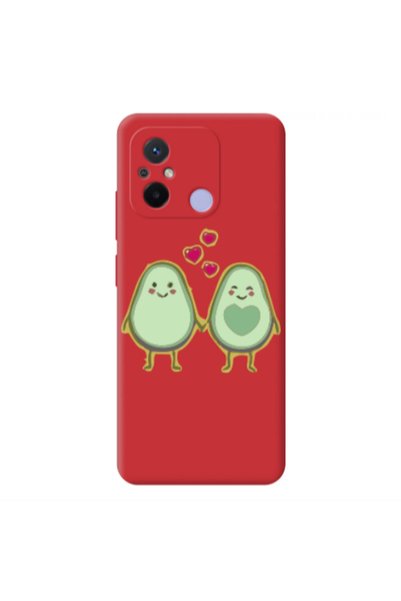 Other Xiaomi Redmi 12C Avocados Red Colored Silicone TPU Θήκη
