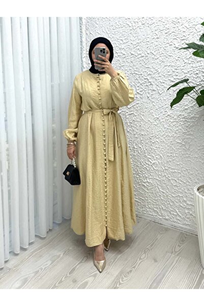 Queyla RABİA DÜĞMELİ ELBİSE