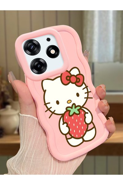 Hontinga Tecno Spark 10 Pro Compatible Case Camera Protector Pink Silicone Co...