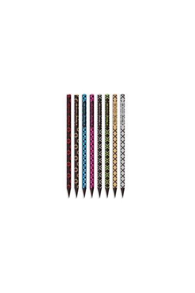 MC Micostore Creion grafit YL817163, HB, corp rotund diverse culori, motive g...