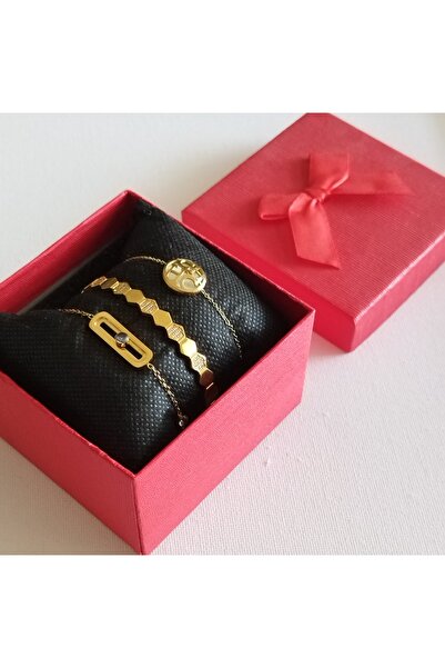 Glamour Galore High-End Three-Piece Bracelet Set