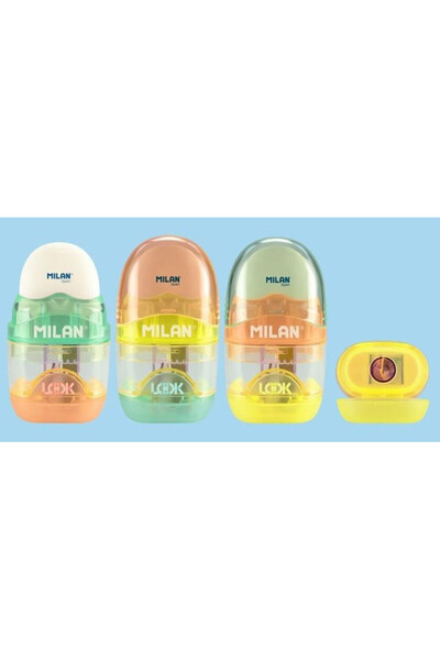 OEM Ascutitoare/temperowka cu radiera MILAN Capsule New Look, cu recipient co...