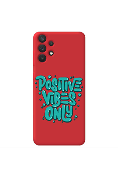 Other Samsung A32 4G Positive Vibes Only Red Colored Silicone TPU Θήκη