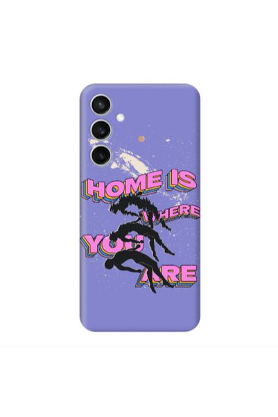 Other Samsung S24 FE Home Is Where Purple Colored Silicone TPU Θήκη