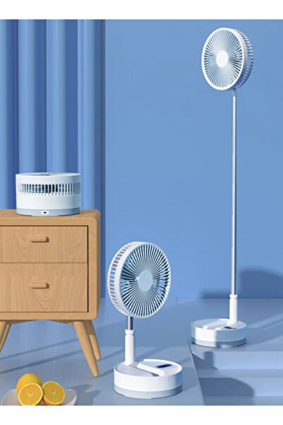 Yallabena Portable Telescopic Folding Fan Rechargeable 7200mAh Battery Adjust...