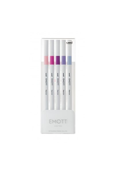 MC Micostore Fineliner UNI EMOTT PEM-SY, 0.4mm, NO.7, set 5 culori pastel