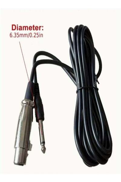 Generic Audio cable from female XLR connector to male 6.5 mm 3 Meter connecto...