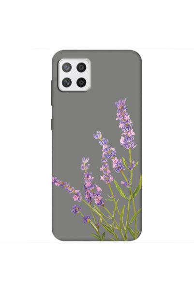 Other Samsung A22 5G Flowers 8 Grey Colored Silicone TPU Θήκη