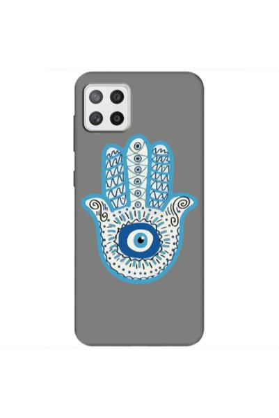 Other Samsung A22 5G Evil eye bead in hand Grey Colored Silicone TPU Θήκη