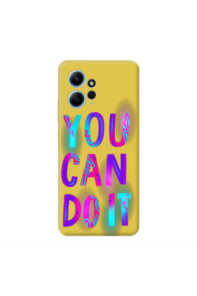 Other Xiaomi Redmi Note 12 4G You Can Doit Yellow Colored Silicone TPU Θήκη