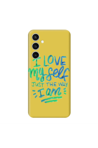 Other Samsung S24 Plus I Love My self Yellow Colored Silicone TPU Θήκη