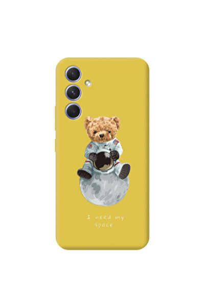 Other Samsung A36 Bear in space Yellow Colored Silicone TPU Θήκη
