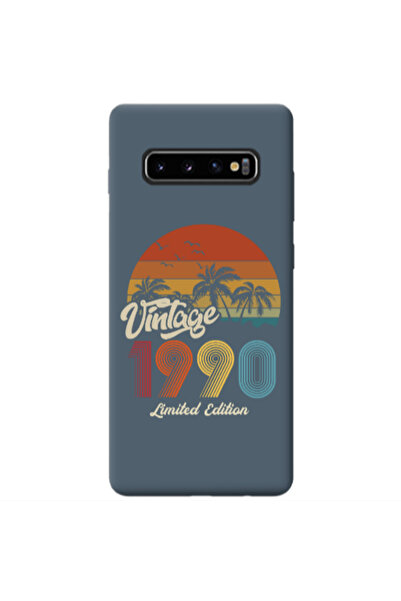 Other Samsung S10 Vintage Dark Grey Colored Silicone TPU Θήκη