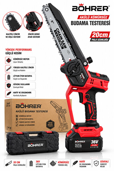 BÖHRER BA011443 2 AKÜLÜ 20CM KÖMÜRSÜZ DAL BUDAMA TESTERESİ