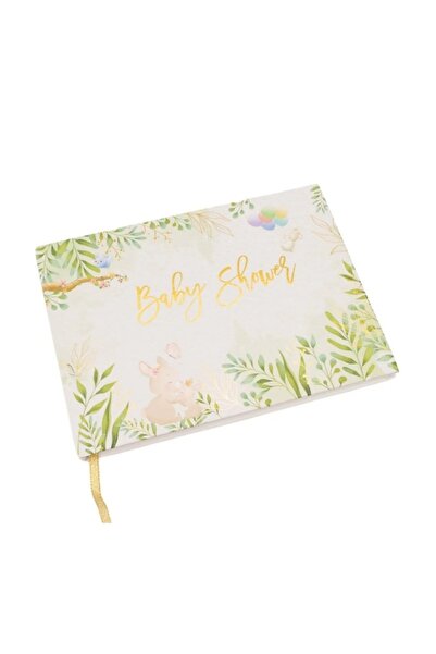MC Micostore Album GUEBOOK1723, Baby Shower, model floral alb, 17x23cm, 120 p...