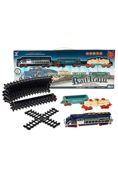 adar Set tren electric ADAR, pe baterii, sine in forma de 8, cu lumina si sun...