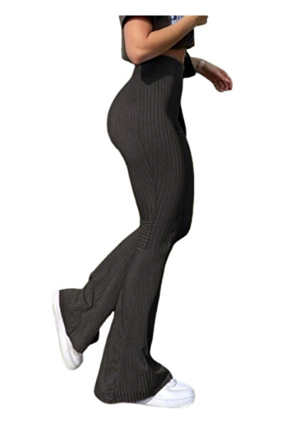 OEM Casual flared pants, black color, size M