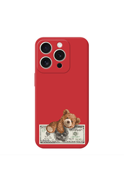 Other Apple iPhone 15 Pro Max Money Style Red Colored Silicone TPU Θήκη