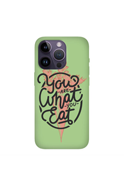 Other Apple iPhone 14 Pro Max You are What You Eat Light Green Colored Silico...