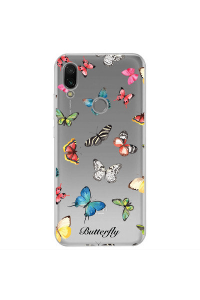 Other Xiaomi Redmi Note 7 Butterfly Mix Transparent Silicone TPU Θήκη