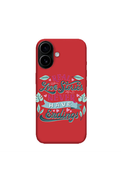 Other Apple Iphone 16 plus Love Stories Red Colored Silicone TPU Θήκη