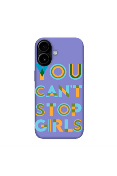 Other Apple Iphone 16 You Cant Stop Girls Purple Colored Silicone TPU Θήκη