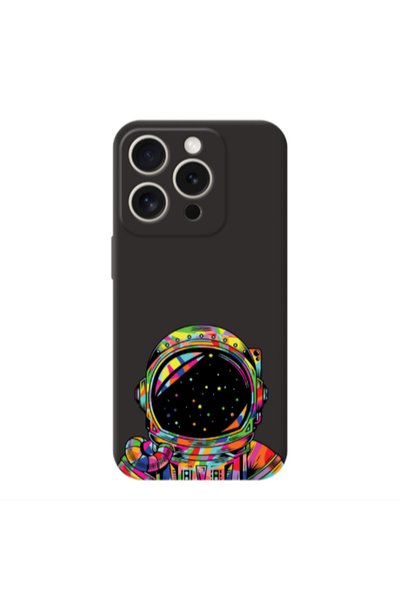 Other Apple iPhone 15 Pro Max Astronaut 209 Black Colored Silicone TPU Θήκη