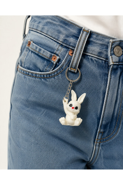 tarzınısec Tarzınıseç 3D Cutie Bunny Anahtarlık Charm