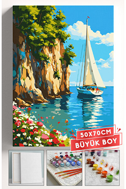 Akihabara Sayılarla Boyama Hobi Seti Çerçeveli Numaralı Tuval Fırça Boya Dahi...