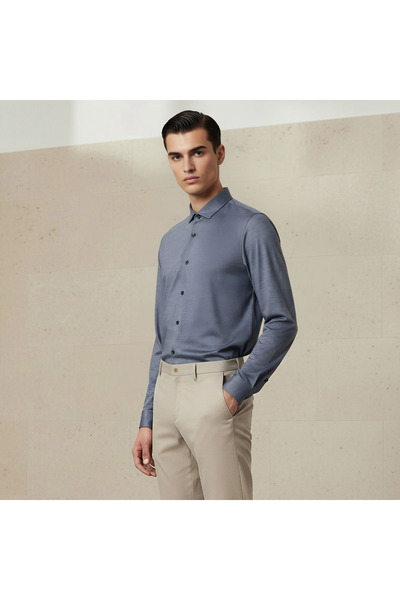 FAV Men Regular Fit Collared Long Sleeves Shirt