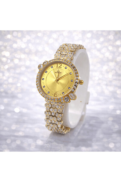 IQRAA PETSDE Women’s Gold Crystal Luxury Watch Elegant Bracelet Design