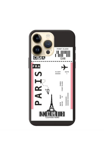 Other Apple iPhone 13 Pro Max Paris FRA Black Colored Silicone TPU Θήκη