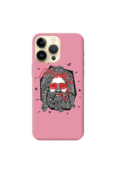 Other Apple iPhone 13 Pro Max Cool glasses Pink Colored Silicone TPU Θήκη