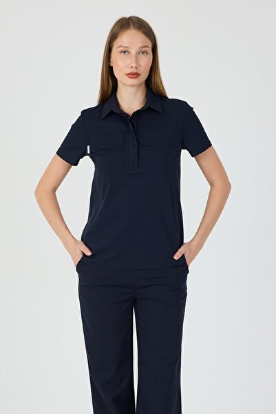 Rhow Lorena Navy Scrubs Üst