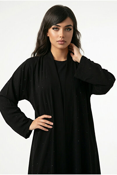 almasa alswda Abaya Kluwesh Fuschia Suitable for All Seasons